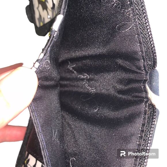 Vera Bradley Black Yellow and White Floral Print Zip-around Wallet - Picture 5 of 5